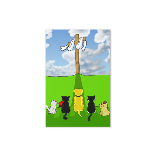 Pooks, Boots and Jesus The Cross Greeting card