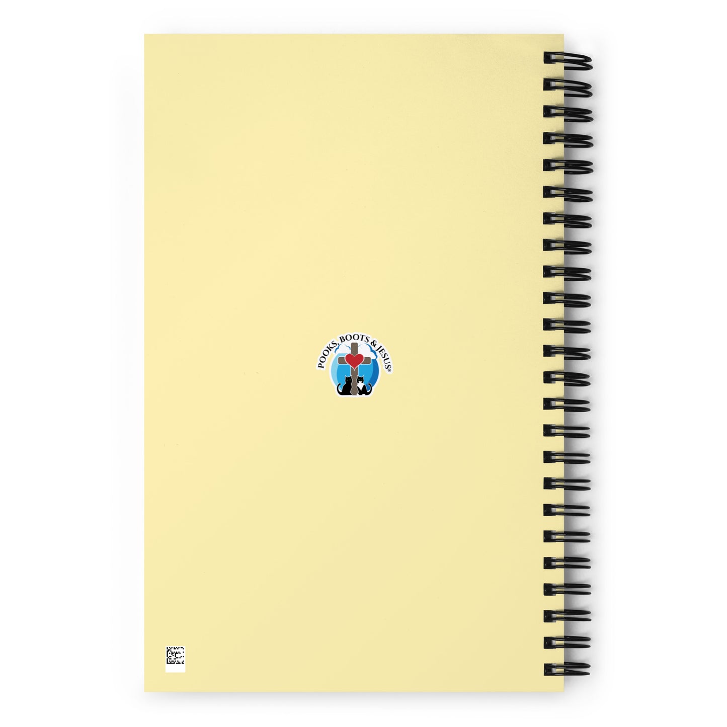 Pooks, Boots and Jesus Church Window Spiral notebook