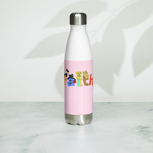 Pooks, Boots and Jesus Faith Stainless Steel Water Bottle