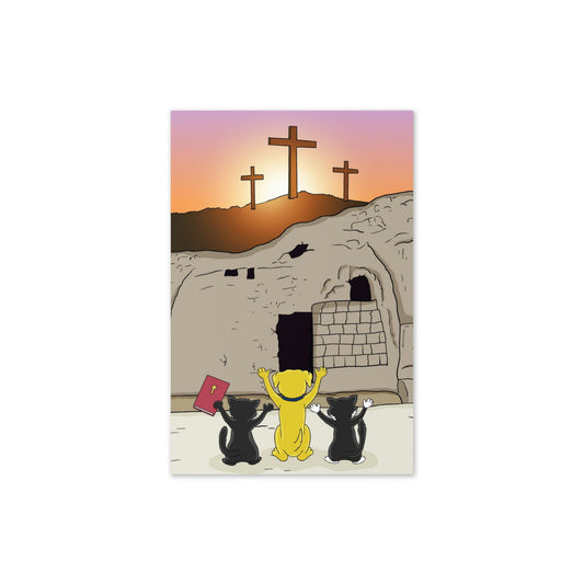 Pooks, Boots and Jesus Empty Tomb Greeting card