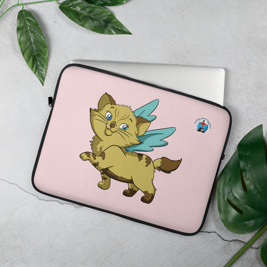 Pooks, Boots and Jesus Kitty Angel Laptop Sleeve