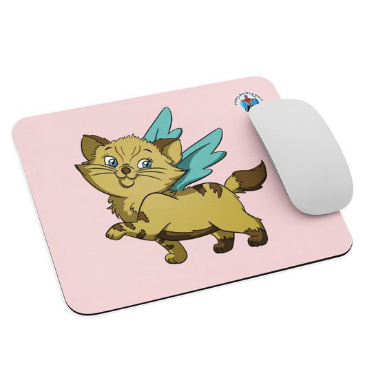 Pooks, Boots and Jesus Kitty Angel Mouse pad