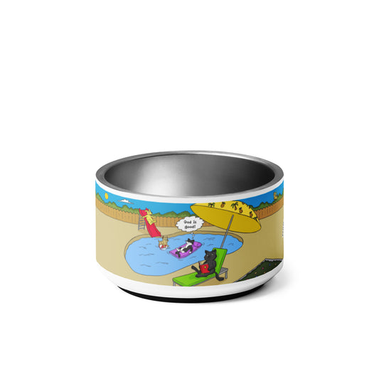 Pooks, Boots and Jesus Summer Fun Pet bowl