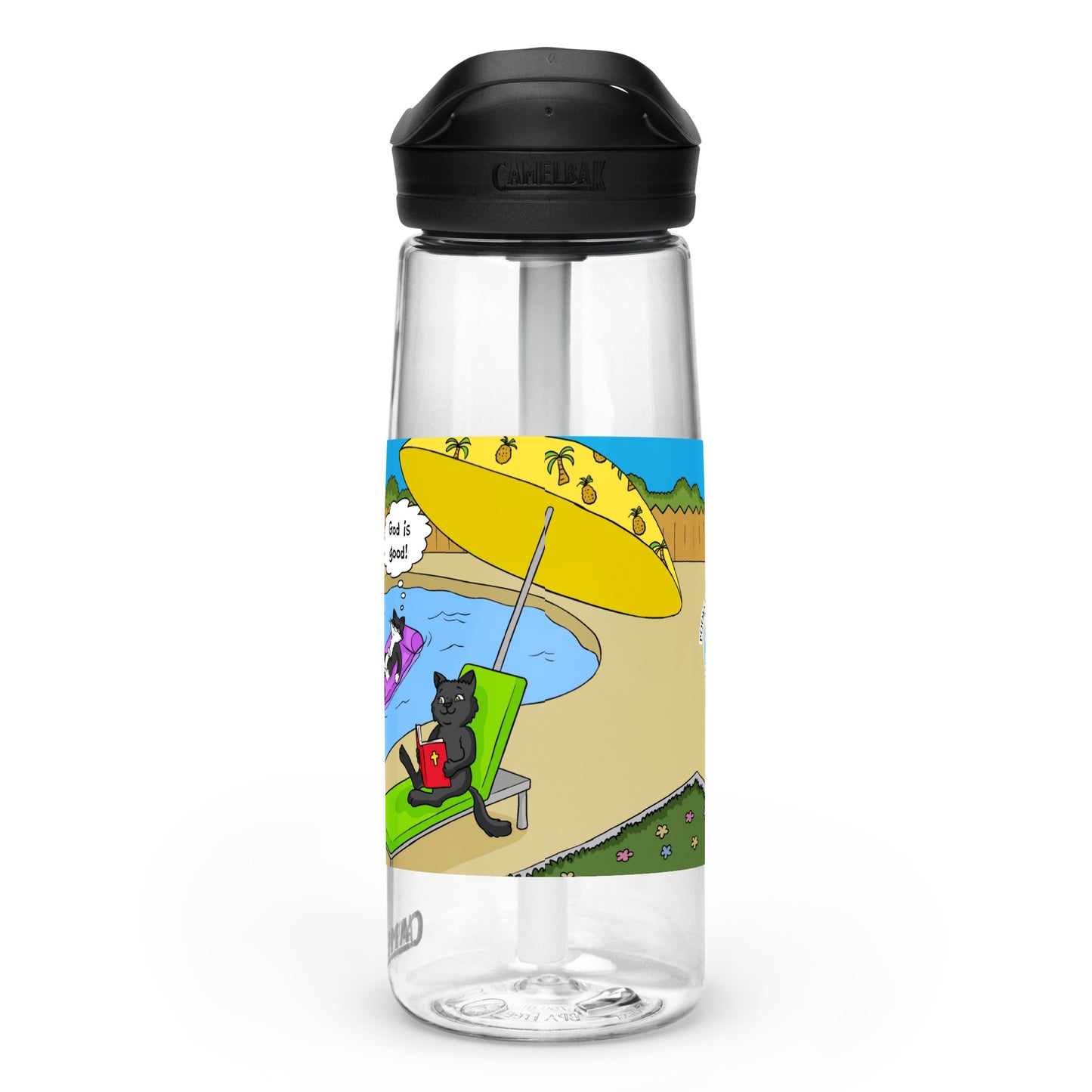 Pooks, Boots and Jesus Summer Fun Sports water bottle