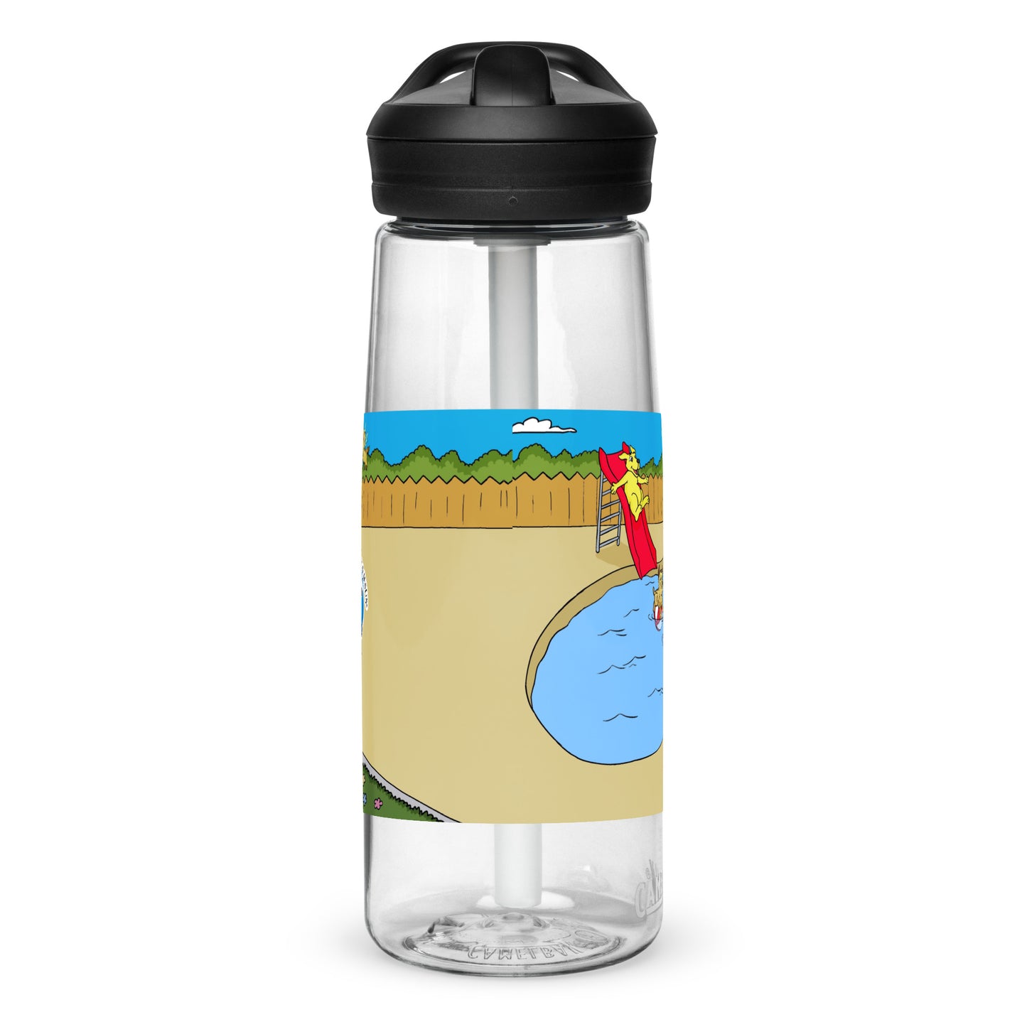 Pooks, Boots and Jesus Summer Fun Sports water bottle