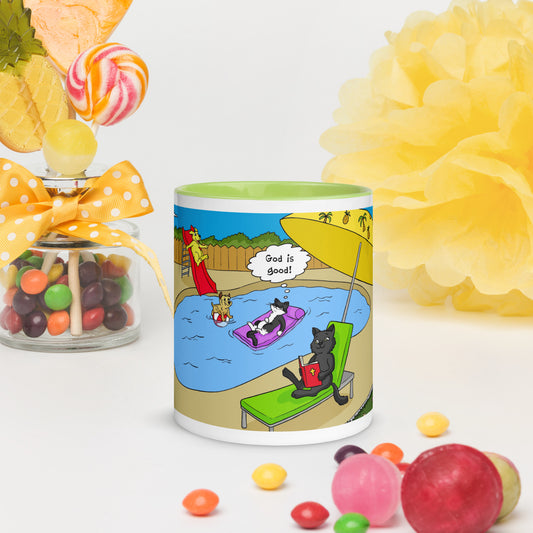 Pooks, Boots and Jesus Summer Fun Mug with Color Inside