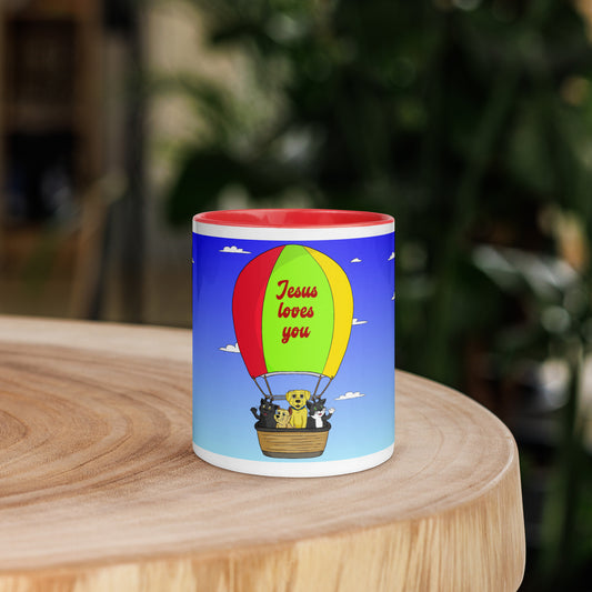 Pooks, Boots and Jesus Balloon Mug with Color Inside