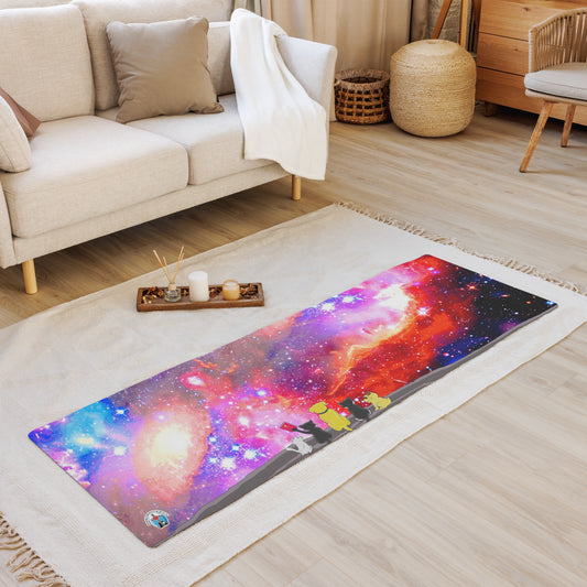 Pooks, Boots and Jesus Galaxy Yoga mat
